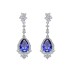 8A Tanzanite Blue Waterdrop  Zirconia Party Stud Earring 40200396