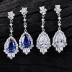 8A Tanzanite Blue Waterdrop  Zirconia Party Stud Earring 40200396