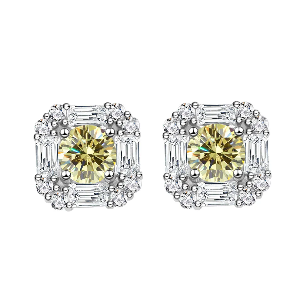 Shiny Square Zirconia Party Stud Earring 40200397 - image2
