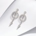 Shiny Geometric Circle Zirconia Party Stud Earring 40200400