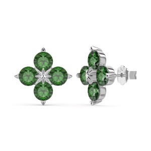 Zirconia Star Flower Stud Earring 40200415