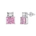 8A Rectangle Zirconia Stud Earring 40200421