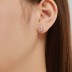 Octagon Colorful Zirconia Stud Earring 40200425
