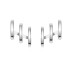 Three Rows Geometric Stud Earring 40200449