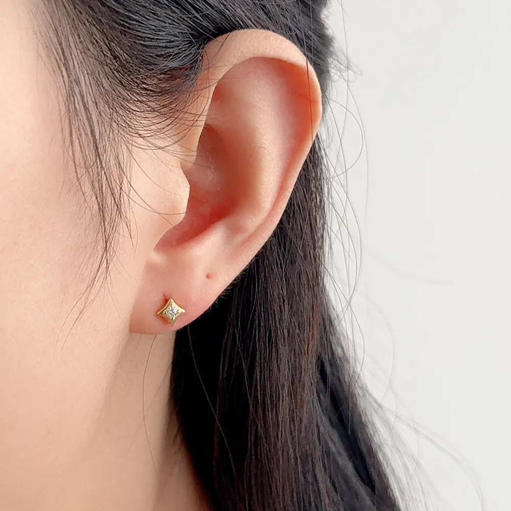 925 Sterling Silver Mini Zirconia Stud Earring 40200553 - image1