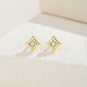 925 Sterling Silver Mini Zirconia Stud Earring 40200553