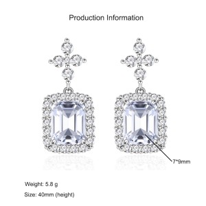 925 Sterling Silver Perfume Bottle Zircon Stud Earring 40200572