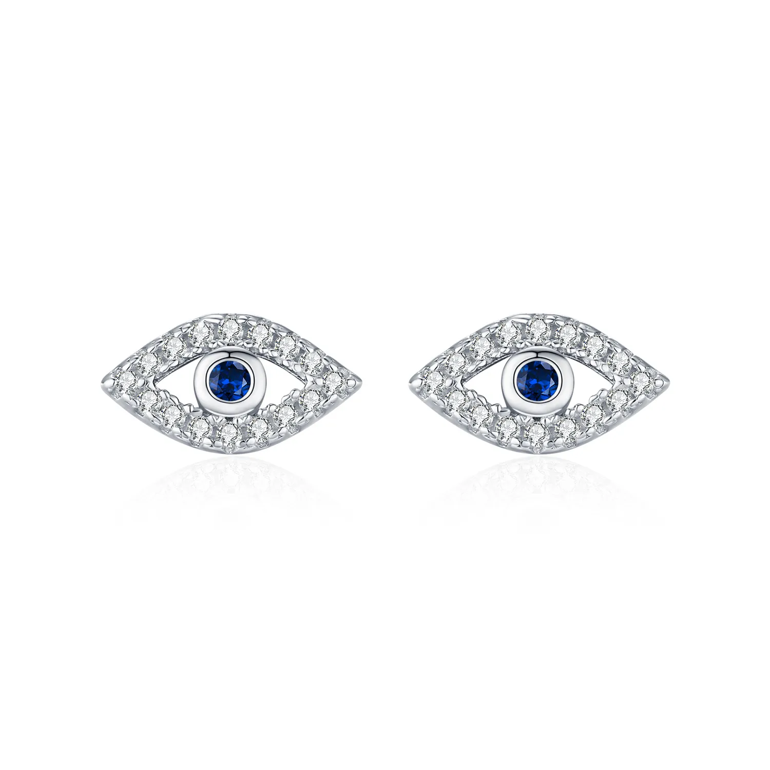 925 Sterling Silver CZ Protection Evil Eye Earring 40200617