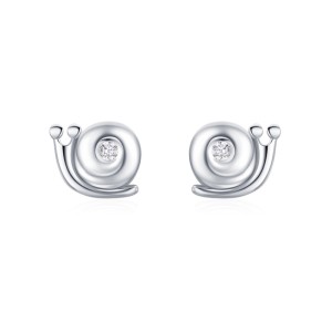 925 Sterling Silver Mini Snail Stud Earring 40200651 925 Sterling Silver Mini Snail Stud Earring 40200651
