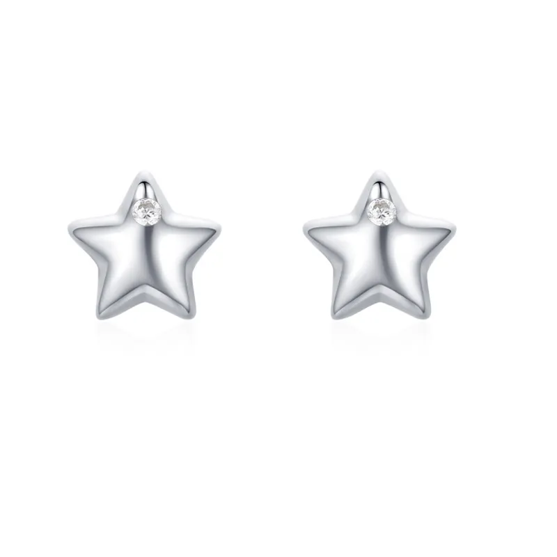 925 Sterling Silver Mini Star CZ Stud Earring 40200670 925 Sterling Silver Mini Star CZ Stud Earring 40200670