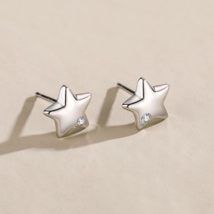 925 Sterling Silver Mini Star CZ Stud Earring 40200670 925 Sterling Silver Mini Star CZ Stud Earring 40200670