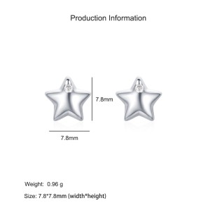 925 Sterling Silver Mini Star CZ Stud Earring 40200670 925 Sterling Silver Mini Star CZ Stud Earring 40200670