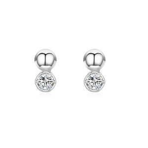 925 Sterling Silver Bubble CZ Stud Earring 40200674 925 Sterling Silver Bubble CZ Stud Earring 40200674