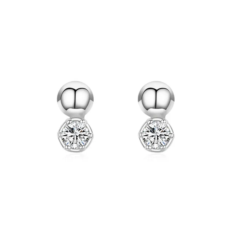925 Sterling Silver Bubble CZ Stud Earring 40200674