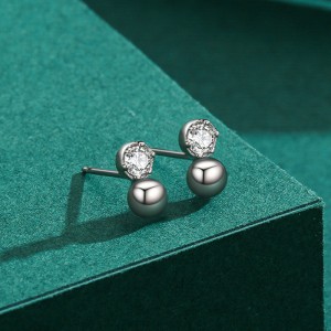 925 Sterling Silver Bubble CZ Stud Earring 40200674 925 Sterling Silver Bubble CZ Stud Earring 40200674
