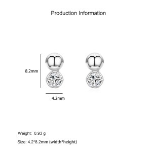 925 Sterling Silver Bubble CZ Stud Earring 40200674 925 Sterling Silver Bubble CZ Stud Earring 40200674
