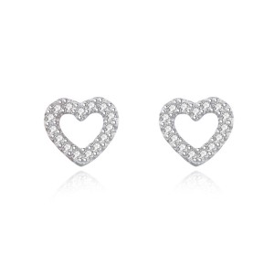 925 Sterling Silver Sweety Heart CZ Stud Earring 40200680 925 Sterling Silver Sweety Heart CZ Stud Earring 40200680