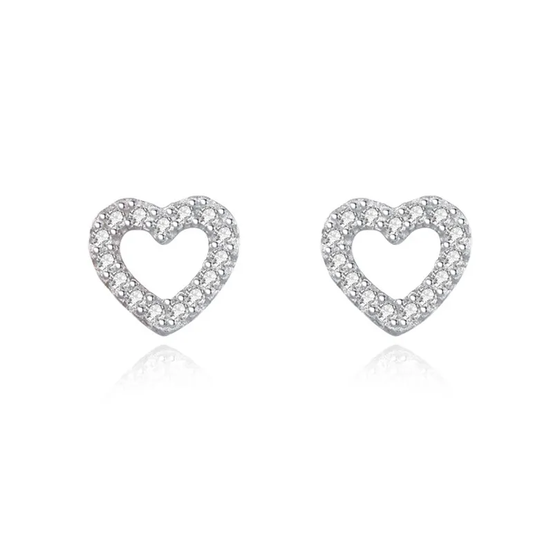 925 Sterling Silver Sweety Heart CZ Stud Earring 40200680 925 Sterling Silver Sweety Heart CZ Stud Earring 40200680