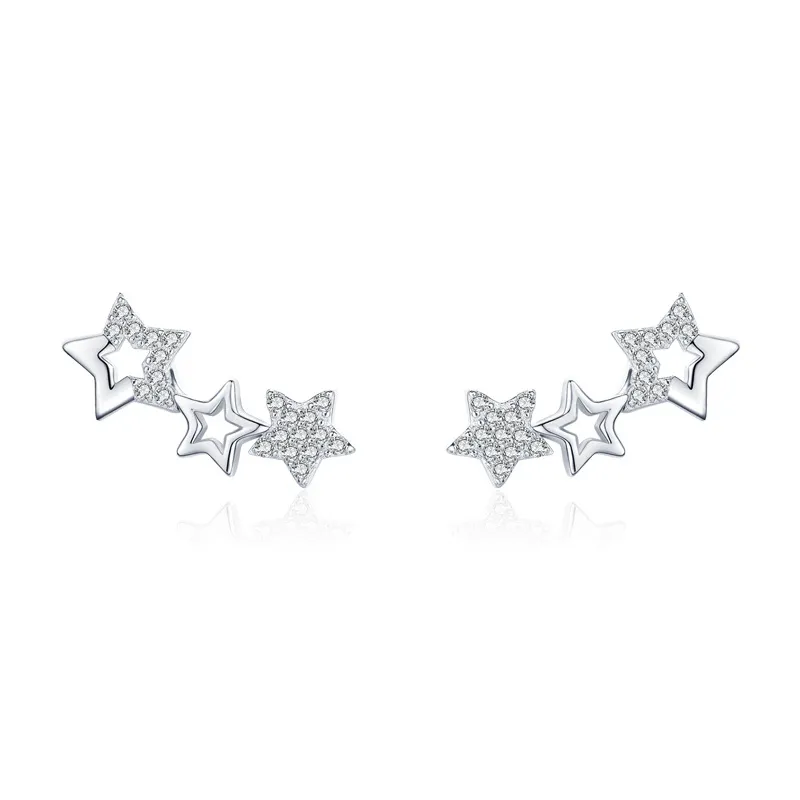 925 Sterling Silver Star CZ Stud Earring 40200682 925 Sterling Silver Star CZ Stud Earring 40200682