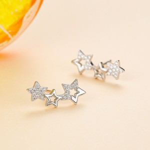 925 Sterling Silver Star CZ Stud Earring 40200682 925 Sterling Silver Star CZ Stud Earring 40200682