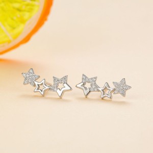 925 Sterling Silver Star CZ Stud Earring 40200682 925 Sterling Silver Star CZ Stud Earring 40200682