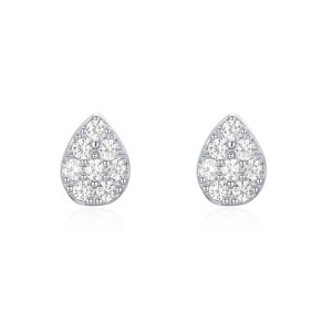 925 Sterling Silver Classic Teardrop CZ Stud Earring 40200683 925 Sterling Silver Classic Teardrop CZ Stud Earring 40200683
