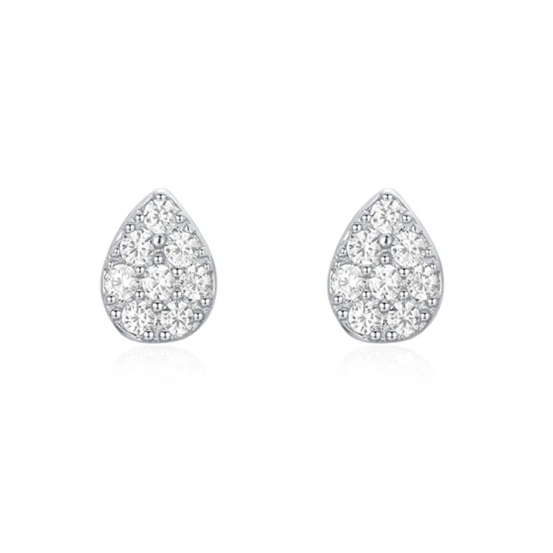 925 Sterling Silver Classic Teardrop CZ Stud Earring 40200683 925 Sterling Silver Classic Teardrop CZ Stud Earring 40200683