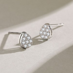 925 Sterling Silver Classic Teardrop CZ Stud Earring 40200683 925 Sterling Silver Classic Teardrop CZ Stud Earring 40200683