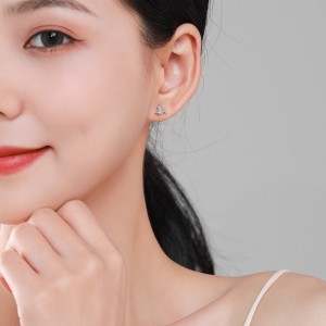 925 Sterling Silver Geometric Line Zircon Stud Earring 40200686 925 Sterling Silver Geometric Line Zircon Stud Earring 40200686