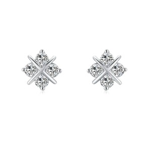 925 Sterling Silver Cross Zircon Stud Earring 40200693 925 Sterling Silver Cross Zircon Stud Earring 40200693