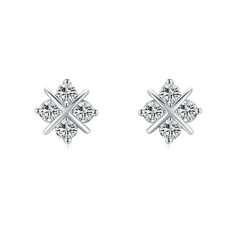 925 Sterling Silver Cross Zircon Stud Earring 40200693 925 Sterling Silver Cross Zircon Stud Earring 40200693