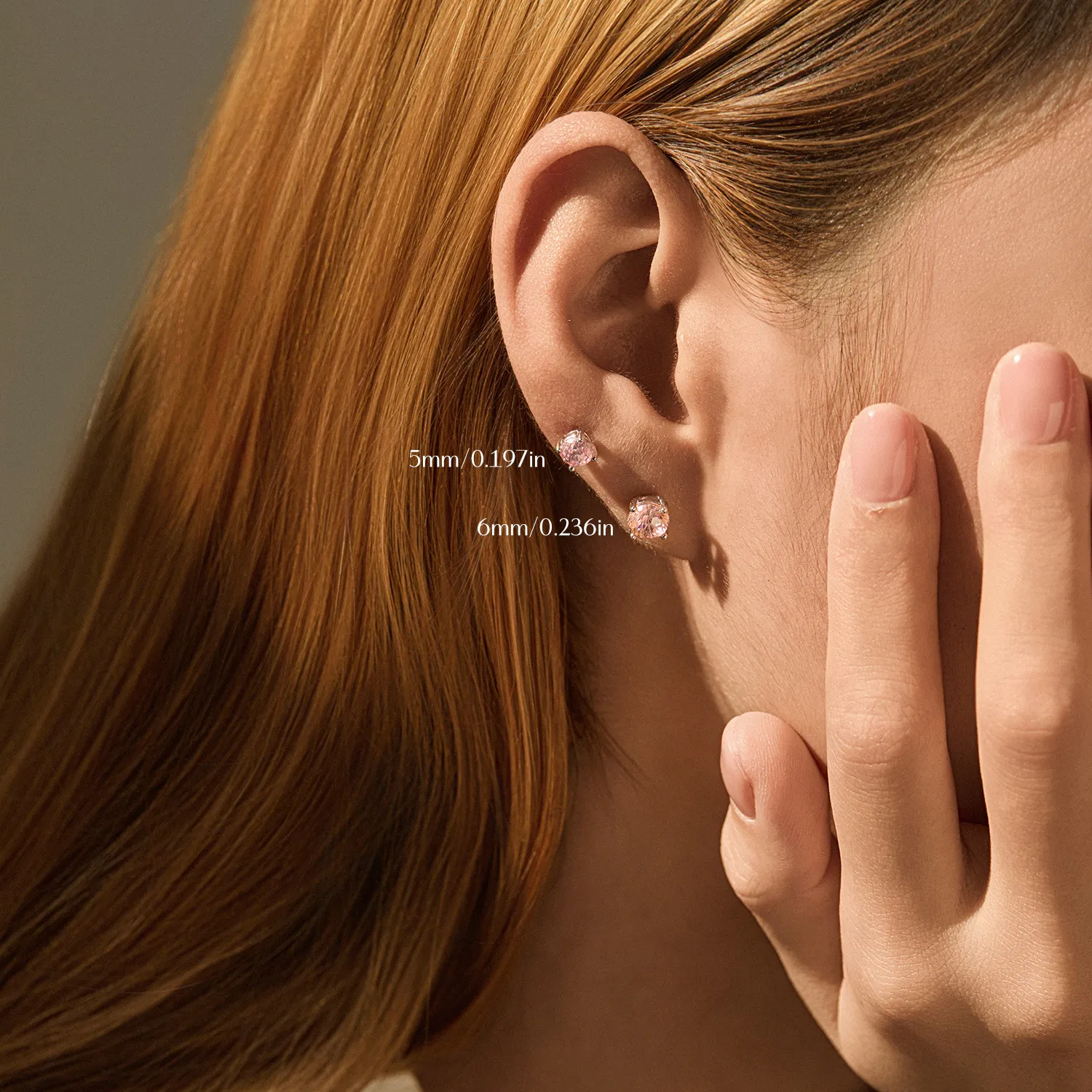 925 Sterling Silver Morganite Pink Fireworks Cut Stud Earrings 40200749 - image1