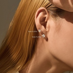 925 Sterling Silver White Fireworks Cut Stud Earrings 40200754