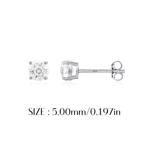 925 Sterling Silver White Fireworks Cut Stud Earrings 40200754
