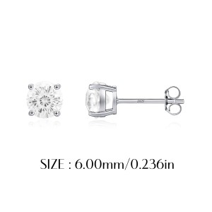 925 Sterling Silver White Fireworks Cut Stud Earrings 40200754
