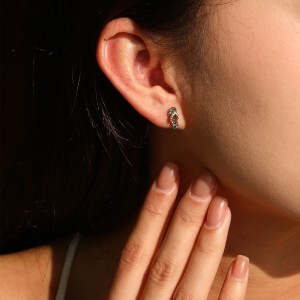 925 Sterling Silver Colorful Flip-Flop Studs 40200757