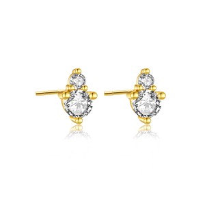 925 Sterling Silver Birthstone Zircon Stud Earrings 40200763