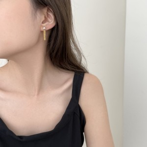 925 Sterling Silver Zircon Chain Tassel Drop Stud Earrings 40200778 925 Sterling Silver Zircon Chain Tassel Drop Stud Earrings 40200778