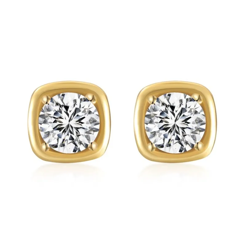 925 Sterling Silver Pave Sugar Cube Zirconia Stud Earrings 40200780 925 Sterling Silver Pave Sugar Cube Zirconia Stud Earrings 40200780