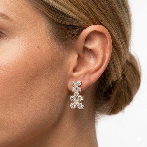 925 Silver Floral Cluster Statement Stud Earrings 40200783 925 Silver Floral Cluster Statement Stud Earrings 40200783