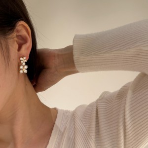 925 Silver Floral Cluster Statement Stud Earrings 40200783 925 Silver Floral Cluster Statement Stud Earrings 40200783