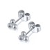 Silver Plain Balls Stud Earring 40400004