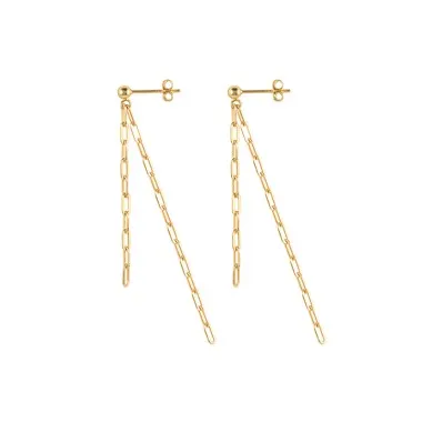 Tassel Chain Silver Sterling Stud Earring 40400005