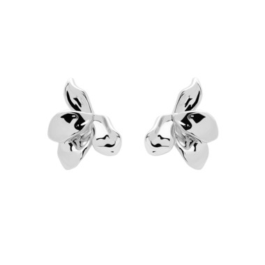 925 Sterling Silver Leaves Stud Earrings 40400010