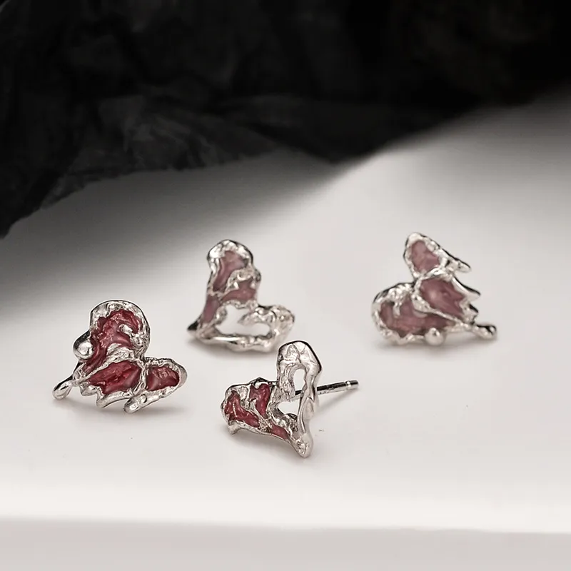 Enamel Broken Heart Stud Earring 40400015 - image1