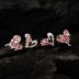 Enamel Broken Heart Stud Earring 40400015