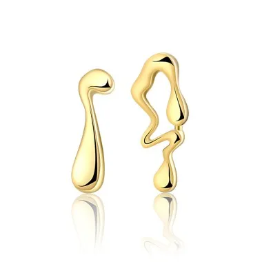 Asymmetry Waterdrop Stud Earring 40400016