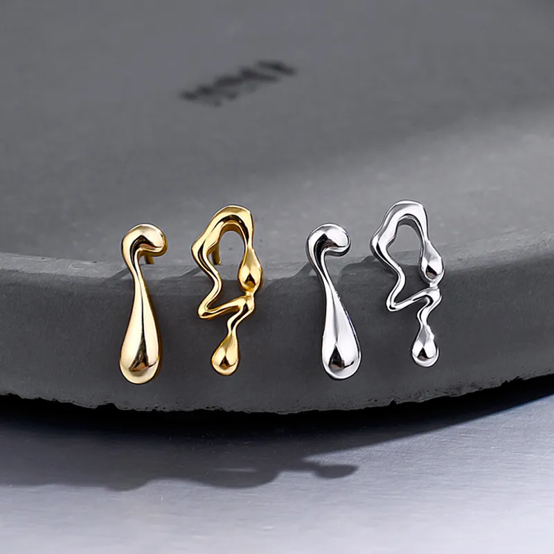 Asymmetry Waterdrop Stud Earring 40400016 - image1