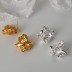 Crapy Tinfoil Texture Stud Earring 40400018