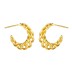 Hollowed Knited Cowhorn Stud Earring 40400022